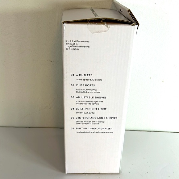 Sharper Image NIB Socket Shelf Ultra Add Shelves To Any Outlet Indoor Use Only - Picture 3 of 10